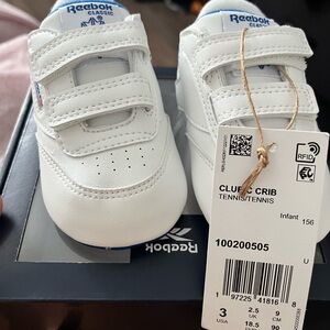 Reebok blue and white sneakers brand new size 3C never worn